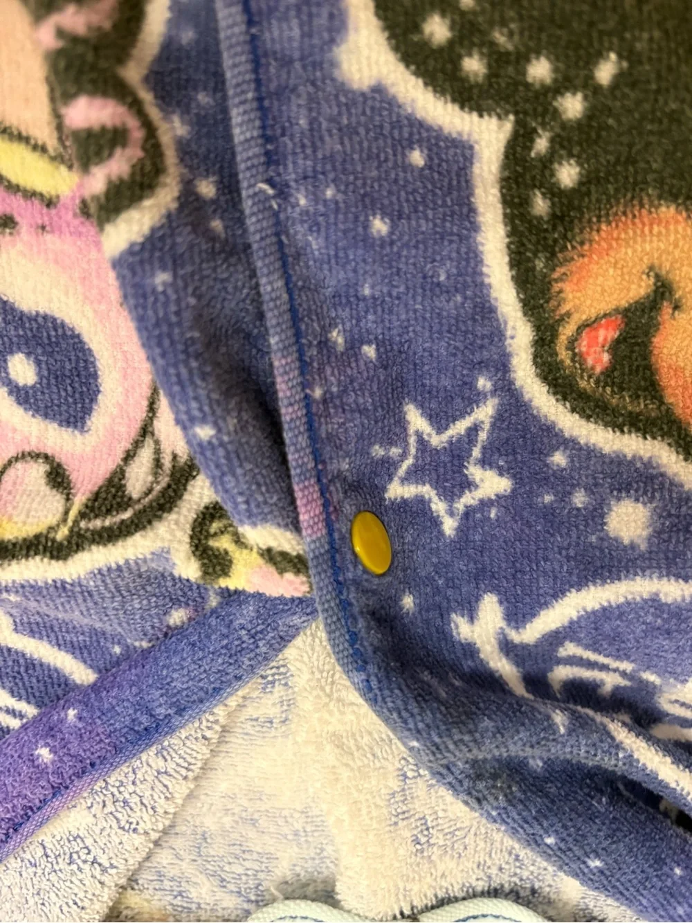TDR Stitch & Angel Galaxy Hand Towel Blue Purple Tokyo Disneyland